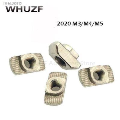 ❄✳ 2020 nut 50PCS 20-m3 M4 M5 T-nut Hammer Head Fasten Nut 3D Printer Parts Nickel Plated for 20 series Groove 6 20TN 2020