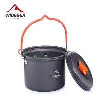 Widesea Camping Supplies Aluminum Hanging Pot Kitchen For Outdoor Cooking Nonstick Cookware 2 3 Persons For Tourism Hike Picnic