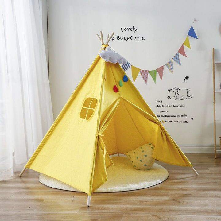 indoor-playhouse-toy-teepee-play-tent-for-kids-toddlers-with-carry-case-foldable-childrens-playhouse