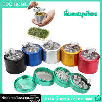 ที่บดสมุนไพร เครื่องบด Herb Grinder วัสดุโลหะอย่างดี ไซส์ 40*43mm 4ชั้น อุปกรณ์บดสมุนไพร ขนาดเล็ก ฝาปิดแม่เหล็ก