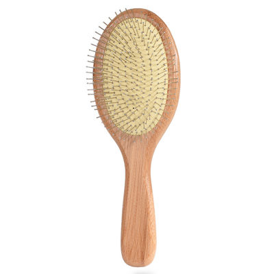 Wooden Steel Needle Hair Brush Pin Hairbrush Scalp Massage Improve Hair Health Wood Paddle Detangling Comb