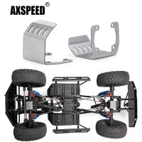 AXSPEED แชสซีสแตนเลสเกราะป้องกันเพลาหน้าหลังแผ่นกันลื่นไถลสำหรับ SCX10ตามแนวแกน90046 1/10ตีนตะขาบ RC ชิ้นส่วนรถยนต์