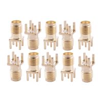 10x SMA Female Jack Solder PCB Mount Straight RF Connector Gold