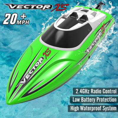 Volantex รีโมทคอนโทรลเรือ Vector XS 2.4GHz 32kmh Fast Speed Racing เรือป้องกันแรงดันไฟฟ้าต่ำ Self-Righting คุณลักษณะสำหรับผู้ใหญ่และเด็ก795-4 RTR