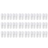 Disposable Slippers,24 Pairs Closed Toe Disposable Slippers Fit Size for Men and Women for Ho, Spa Guest Used, (White)