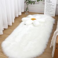 【SALES】 Oval Fluffy Living Room Carpet Soft Faux Fur Plush Bedroom Bedside Carpets Girl Room White Home Decoration Rugs Furry Floor Mats