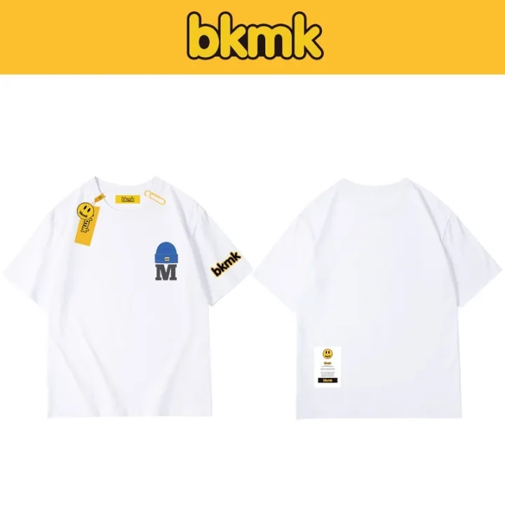 2063-bkmk-เสื้อยืดคอกลม-แขนสั้น-ผ้าฝ้าย-ทรงหลวม-ขนาดใหญ่-สีขาว-แฟชั่นฤดูร้อน-สําหรับผู้ชาย-คู่รัก