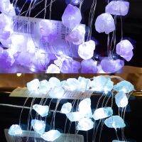 30LED Fairy Lights Crystal String Lamp USB/Battery Powered Natural Crystal Stones Garlands Garden Christmas Decoration Fairy Lights