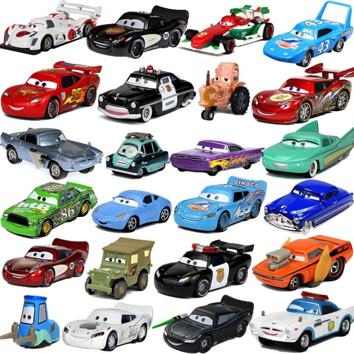 Cars Disney Pixar Cars 2 3 Toy Lightning Mcqueen Mater Sheriff Alloy Metal Model Car 155 Metal 5265