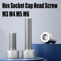 10PCS M3 M4 M5 M6 6mm-45mm 201 Stainless Steel Hexagon Hex Socket Cap Head Screw Allen Bolt Screw Hardware Screw Fastener Screw Nut Drivers