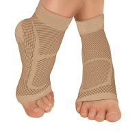 Sports Ankle Brace Compression Sleeve Plantar Fasciitis Sock for Achilles Tendonitis Joint Pain Reduces Swelling Heel Spur Pain