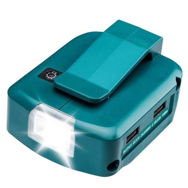 for-makita-adp068-14-4v-18v-lithium-ion-battery-adapter-power-source-batteries-charger-with-dual-usb-ports-led-light