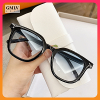 GMLV แว่นตากันแดด แต่งหน้าแว่นตาสีชมพู ป้องกันรังสีสำหรับผู้หญิง แว่นตาเกาหลี แว่นสายตา แว่นแฟชั่น