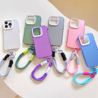 Attached Rope Cute Phone Case For iPhone 14 14pro 14promax 11 12 13promax With hand rope High quality shock-proof hard case 6 Colors
