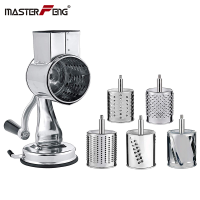 Rotary Grater Food Mills Nut Grinder With 5 Drum Blades for Cheese Grating and Nuts Grinding Vegetable Shredding Fruits Slicer