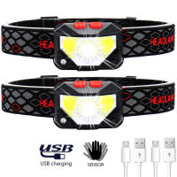 8 Modes Motion Sensor XPE COB LED Headlamp Flashlight USB Rechargeable Waterproof Camping Head lamp Fishing Running headlight