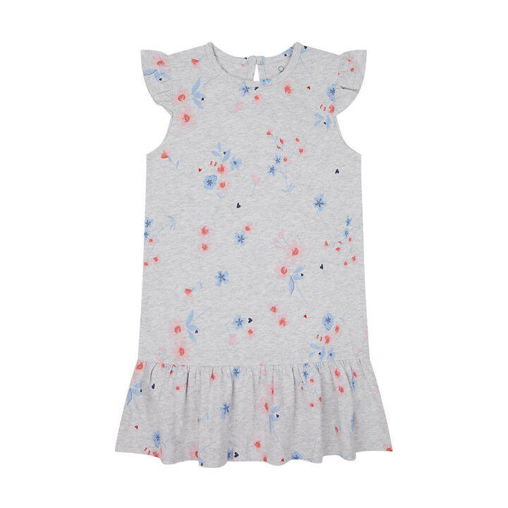 ชุดเดรสเด็กผู้หญิง-mothercare-floral-drop-waist-jersey-dress-yc606