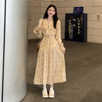 Gentle mid-length tea break French floral dress for women Spring high-grade base temperament Platycodon grandiflorum first love skirt