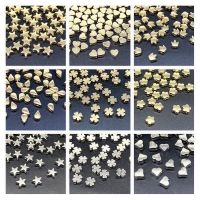 100Pcs/lot about 6mm Star Love Heart Gold Color Silver Color Loose Spacer CCB Acrylic Beads DIY Jewelry Making Findings Beads