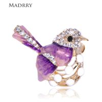 【Fashion house]Madrry Lovely Lark Bird Shape เข็มกลัดเคลือบคริสตัลสัตว์เข็มกลัดสำหรับเด็กผู้หญิงชุดสูท Collar Pins อุปกรณ์เสริมของขวัญ