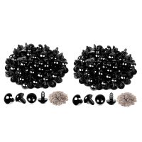 200PCS Plastic Safety Crochet Eyes Bulk with 200PCS Washers for Crochet Crafts (0.24Inch/6mm)