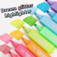 8สีชุด G Litter เน้นข้อความปากกาวิจิตรแฟลชปากกามาร์กเกอร์จิตรกรรมชงสำหรับ S Crapbook ไดอารี่วารสารนักเรียนเครื่องเขียนอุปทาน