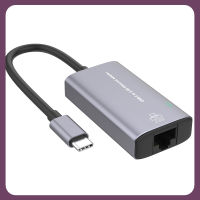 สาย2500เมตร USB C 2.5G สายเคเบิลการ์ดเครือข่ายภายนอกประเภท C เป็น RJ45ตัวแปลงสายแลนอุปกรณ์แปลงสัญญานศูนย์กลางสำหรับ MacBook โปรแล็ปท็อป PC