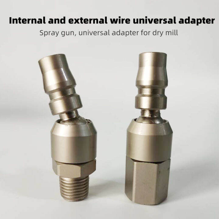 Universal ชายหญิงหมุนข้อต่อปืนสเปรย์ Connector Universal 360 Quick Joint Fittings Air Hose Quick