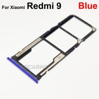 Aocarmo ถาดใส่ซิมการ์ดนาโนพลาสติกสำหรับ XiaoMi Redmi 9ชิ้น,ช่องใส่ไมโคร SD อะไหล่ LKT37125อะไหล่ทดแทน