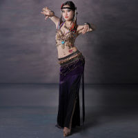 ผู้หญิง Tribal Belly Dance เครื่องแต่งกายชุดเซ็กซี่3Pc การฝึกอบรมเสื้อผ้าเหรียญ พู่สะโพกผ้าพันคอ Tribal กางเกง Bellydance ชุดเสื้อผ้า...