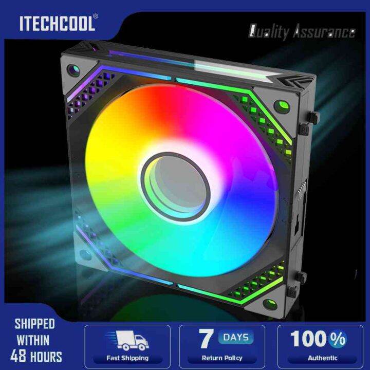 【Original】🔔3 Pack Cooling PC Case Fan No Wire Connection RGB PC Cooling