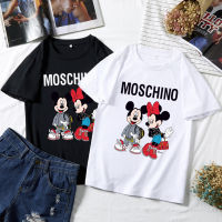 Moschino( 7 สี พร้อมส่ง!!!) เสื่อยืดพิมพ์ลายมิกกี้ เสื้อยืดแฟชั่นมาแรง ผ้าดีใส่สบายราคาถูก ปลีก-ส่ง (S-XXL)