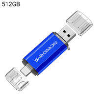 หน่วยความจำแฟลชไดร์เวอร์แฟลชไดรฟ์สองหัวความเร็วสูงสูง USB สว็อปแบบร้อนแท่งอุปกรณ์เก็บข้อมูลแฟลชโลหะชนิด C สำหรับลำโพง