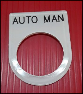 ป้ายเนมเพลท ตู้คอนโทรล (AUTO MAN) ขนาด 22 มิล (PACK10)