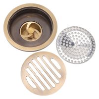 Round Floor Drain Copper Circle Shower Drain Unpleasant Odors Avoiding Corrosion Resisting for Kitchen Traps  Drains