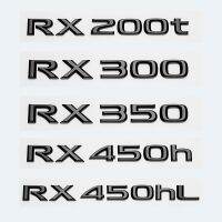 3D Rx200t ตัวอักษรสีดำมันวาว RX300 RX350 Rx450h Rx450hl สัญลักษณ์ยัติภังค์สำหรับบังโคลน LEXUS Car ด้านหลังลำต้นสติ๊กเกอร์สัญลักษณ์