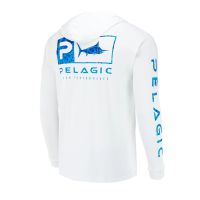 【CC】 Pelagic Fishing Apparel Outdoor Men Sleeve T Shirt Protection Breathable Hooded Angling Clothing