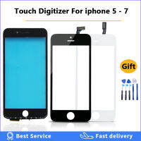 Touch Digitizer สำหรับ iPhone 6 6S Plus 5 5S 5c Se แผงสัมผัสด้านหน้าเลนส์กระจกพร้อมเทปกาวหน้าจอสัมผัสอุปกรณ์เสริม + ซ่อมเครื่องมือ