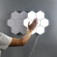 【CW】 Quantum Light helios Touch Sensitive Sensor LED Panel Modular Hexagonal Magnetic Lights Creative Wall lamp painel