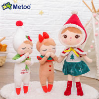 Barjimbao dan Angela Krismas ตุ๊กตาผ้ากำมะหยี่ Metoo ของแท้บิสกิตตุ๊กตามนุษย์หิมะฤดูหนาว