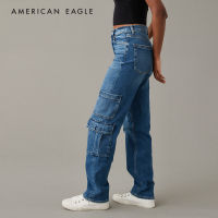 American Eagle Stretch Super High-Waisted Baggy Straight Cargo Jean กางเกง ยีนส์ ผู้หญิง แบ็กกี้ สเตรท คาร์โก้ เอวสูง (WST 043-4669-338)