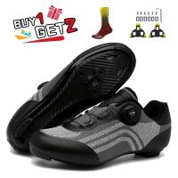 New Gray MTB Cycling Shoes Men Speed Flat Cleats Bicycle Shoes Hot Sale SPD Road Bike Sneaker Racing Women Bicycle Shoes Unisex