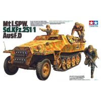 Tamiya 35195ชุดแบบจำลองย่อขนาด1/35สงครามโลกครั้งที่สองเยอรมันแทร็กหึ่งแทร็ก Kfz.251 SPW Sd/1 Ausf.d