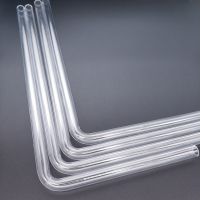 BYKSKI PMMA / PETG Hard Tube ( OD12mm / OD14mm / OD16mm ) 2mm Thickness 90 Degrees Bending Tube Transparent 4pcs/Lots