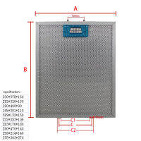 282X326 180X400 165X301ช่วงฮู้ดกรองไอเสียฮู้ดโลหะกรองฝุ่นหม้อหุงฮู้ดตาข่ายกรองโลหะจาระบีกรอง