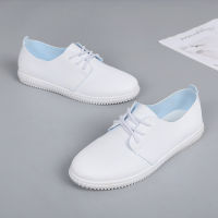 Spring Summer New White Shoes Women Fashion Flat Leather Soft Shoes Female White Board Shoes Casual Shoes