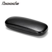 【LZ】☊₪☌  IBOODE-Estojo minimalista de óculos para homens e mulheres óculos de sol PU caixa de armazenamento organizador de óculos para estudante recipiente para menino e menina