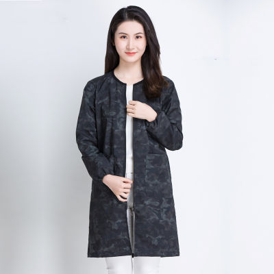 MLXL Pet Grooming Work Clothes Hair Salon Gown Hairdressing Long Sleeve Work Clothes Barber Shop Waterproof Apron G1107