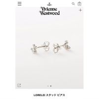 Westwood Vivian 猫大现货 VIVIENNE WESTWOOD LORELEI 西太后mini浮雕土星耳钉 银 2023进口