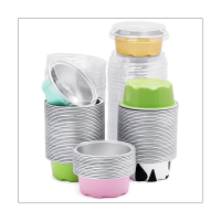 Dessert Cups with Lids, Tiny Condiment Storage, Mini Snack Containers, Salad Dressing Container to Go, 1.6 Oz 100Pcs